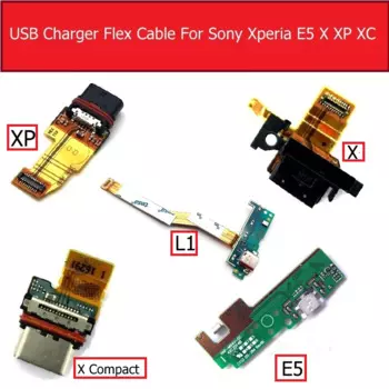 Зарядная Плата USB для Sony Xperia E5/L1/X Performance/X, компактный разъем USB для док-станции, гибкий кабель, ремонт