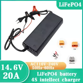 Зарядное устройство для Lifepo4 14,6 В/12,8 В 20A, AC100-240V 180 в-240 В, 4S 12 В, 14,4 В, 20A, зарядное устройство высокой мощности для литий-железо-фосфатного аккумулятора