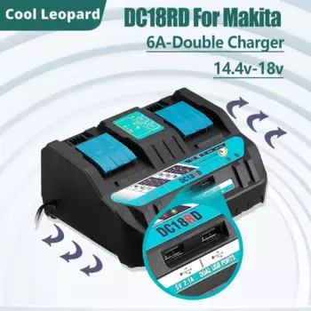 Зарядное устройство для литий-ионных аккумуляторов DC18RD/DC18RC/DC18RF для Makita 14,4 в 18 в Bl1830 Bl1430 Dc18Ra, электрическая зарядка 3A/6A, вилка стандарта США/ЕС