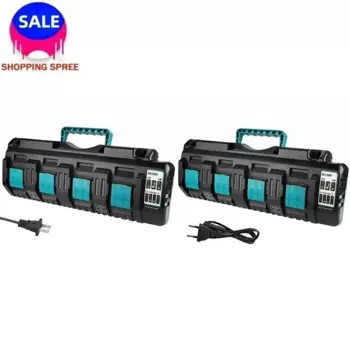Зарядное устройство для литий-ионных аккумуляторов Makita BL1820 BL1830 BL1850 BL1430, DC18SF, 4 порта, 14,4 В, 18 в, 4X3A