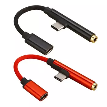 Зарядное устройство для наушников 2 в 1, usb 3.1 Type-C «Папа-мама», аудиоразъем 3,5 мм, Кабель-адаптер типа C для Xiaomi Letv, 50 шт./лот
