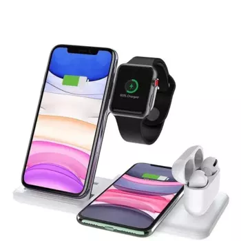 Зарядное устройство HAWKEN беспроводное 4 в 1, 15 Вт, для iPhone 8 X XR XS 11 Pro Max