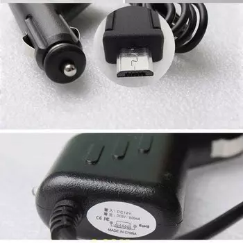 Зарядное устройство прикуривателя Micro Mini USB-интерфейс Автомобильное зарядное устройство Адаптер для GPS-навигатора Автомобильный рекордер Планшетный ПК 350см 5В 1,5А 2А
