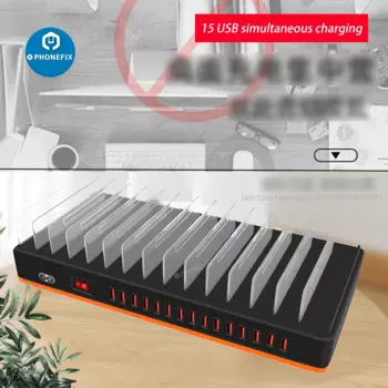 Зарядное устройство с 15 USB-портами и поддержкой быстрой зарядки, 3,0 мощностью 180 Вт