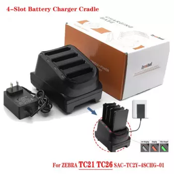 Зарядное устройство с 4 слотами для сканеров Zebra TC21 TC26, SAC-TC2Y-4SCHG-01