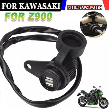 Зарядное устройство с двумя USB-портами для мотоциклов KAWASAKI Z900 Z 900 2019 2020 2021 2022 2023