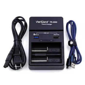 Зарядное устройство Varicore, быстрая зарядка QC3.0 для 18650 26650 батарей aa AAA и QC 3,0/USB 5 В, мобильное устройство.