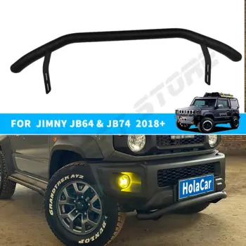 Защита переднего бампера, стальная основа для Suzuki Jimny JB64 JB74 2019 2020 2021 2022 2023, украшение переднего бампера автомобиля