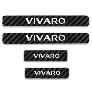 Защита входа на дверь автомобиля для Opel VIVARO, наклейка на порог автомобиля, приветственная педаль, 4D виниловая наклейка из углеродного волокна, Стайлинг автомобиля, 4 шт.