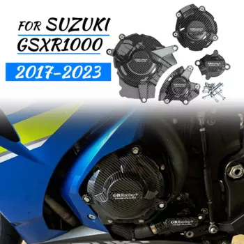 Защитная крышка двигателя мотоцикла для SUZUKI GSXR1000 2017 2018 2019 2020 2021 печатание углеродного волокна