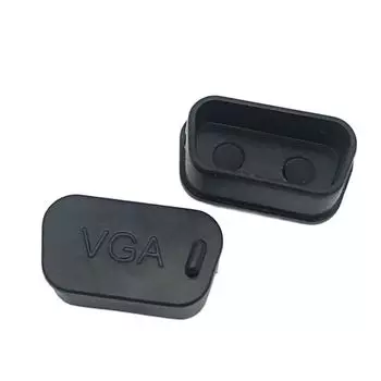 Защитная крышка VGA, резиновые чехлы, пылезащитная крышка для разъема VGA, пылезащитная и влагостойкая резиновая крышка, пылезащитная крышка, 10 шт./партия