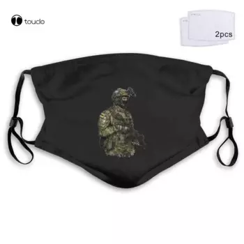 Защитная маска для лица Fighter Fsb, многоразовая моющаяся карманная маска с фильтром