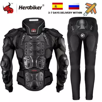 Защитная мотокуртка HEROBIKER для гонок, бронированная куртка для мотокросса с защитой шеи