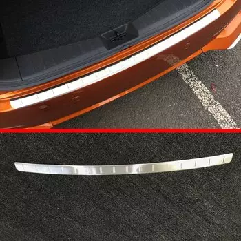 Защитная накладка на порог заднего бампера из нержавеющей стали для Nissan Note 2017 2018, автомобильные аксессуары, наклейки