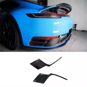 Защитная накладка на задний бампер автомобиля из углеродного волокна для Porsche Carrera 911 992 2018 2019 2020 2022
