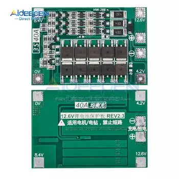 Защитная плата зарядного устройства для литий-ионных и литиевых батарей 3S/4S 25A 40A 60A 18650 BMS