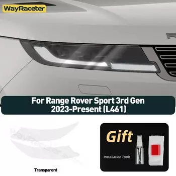 Защитная пленка для автомобильных фар, дымчатый черный оттенок, виниловая прозрачная наклейка из ТПУ для Range Rover Sport 2023 2024 L461, аксессуары