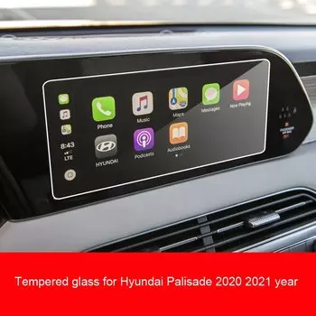 Защитная пленка из закаленного стекла для Hyundai 2020 Palisade Kona Sonata DN8 GPS навигационный экран стальной контроль ЖК-экрана
