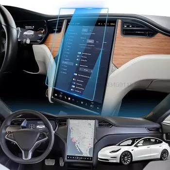 Защитная пленка из закаленного стекла для Tesla Model X 2017-2021, 17-дюймовый автомобильный GPS-навигатор, радио, аксессуары против царапин