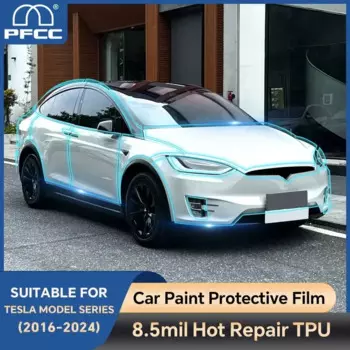 Защитная пленка PFCC для Tesla Model 3 Model Y S X 3 2024, прозрачная наклейка из ТПУ, ремонтная наклейка 8,5 мил, аксессуары для защиты краски