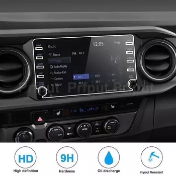 Защитное стекло для экрана Toyota Tacoma 2019, 2020, 2021, 8 дюймов, автомобильный радиоприемник, GPS-навигатор, экран управления дисплеем