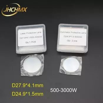 Защитные линзы/стекло JHCHMX Raytools 27,9*4,1 мм, верхняя Защитная линза QBH 24,9*1,5 мм 3000 Нм Вт, детали для Raytools BT240S