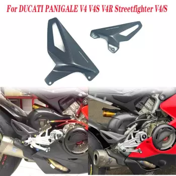 Защитные накладки на пятки для DUCATI Panigale V4S V4R Streetfighter V4 2018-2023, мотоциклетные защитные аксессуары из углеродного волокна для заднего крыла стопы