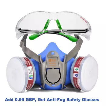 Защитные очки Safeyear для мужчин и женщин, противотуманные, противогаз, респиратор-GM500, Противопылевой респиратор N95 FFP3