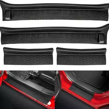 Защитные Ограждения Кромок Дверей Для Jeep Wrangler JL 2018 2019, Алюминиевые Пороги, Аксессуары Для Подножек Для 4 Дверей
