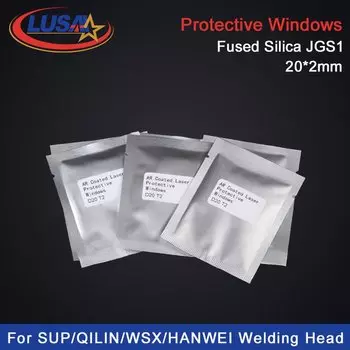 LUSAI 100 шт./лот защитные окна 18*2/20*2/20*3/20*4 мм оптическая линза для лазерного сварочного аппарата CQWY Sup WSX QiLin HanWei