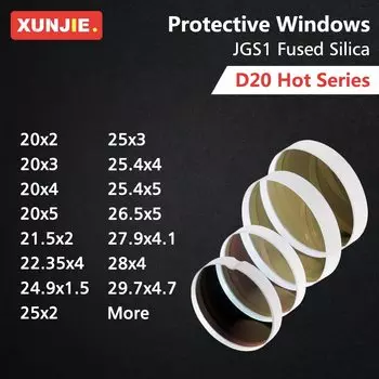 Защитные зеркала для волоконного лазера XMSJ диаметром 20/22.35/24.9/25.4/26.5/27.9 мм для Precitec Raytools