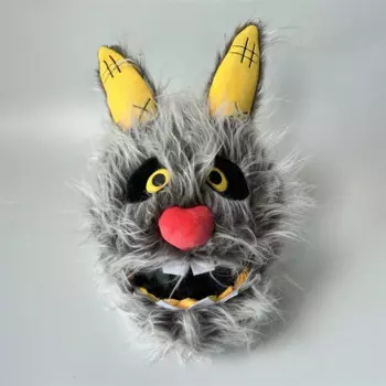 Защитный чехол для шлема, головной убор, мультяшный пушистый шрам, кролик для мотоцикла, чехол для всего лица, забавные персонализированные шлемы на открытом воздухе