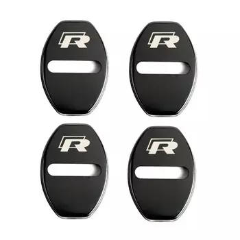 Защитный чехол с пряжкой дверного замка для Volkswagen Rline Logo Golf 5 6 7 Polo Jetta Beetle CC Tiguan Touareg GTI Passat B5 B6