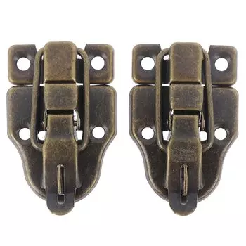 Застежки для шкатулок HUXUAN, 2 шт., железные, бронзовые