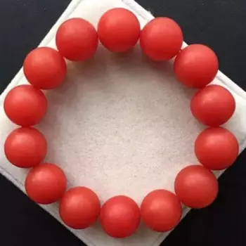 Заводская цена агатовый цвет, полный мяса, вишни, матовый 16 мм, южно-красный браслет, орнамент