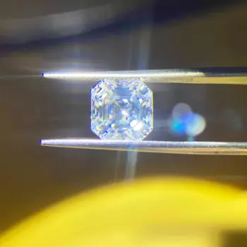 Заводские цены DVVS белый цвет 1ct-6ct Asscher кольцо с алмазом Moissanites для помолвки серебряное кольцо