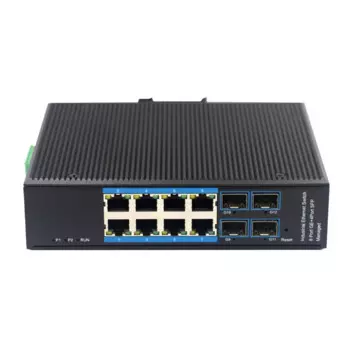 Заводской OEM IP40 Din-рейка 8 портов 10/100/0000 м с 4 гигабитными портами SFP слой 2 + управляемый Промышленный Коммутатор Ethernet