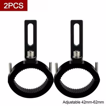 Зажим для фар мотоцикла, держатель 42 мм-62 мм, трубка, вилка, лампа с ЧПУ, ручка для мотоцикла, кронштейн для крепления бампера, регулируемый монтажный кронштейн