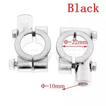 Зажим для крепления зеркала на мотоцикле, держатель для зеркала заднего вида, адаптер, серебристый, черный, металлический, 22 мм, 25 мм, руль, 10 мм, 8 мм, резьба, 2 шт.
