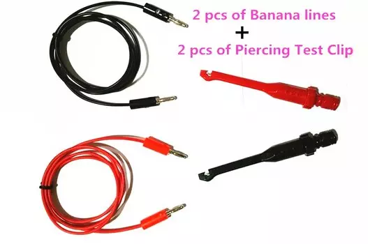 Зажим для пирсинга банановое сиденье дюйма, 2-8 шт., 4 мм, с прочным зондом для прокалывания изоляции, автомобильный тестовый зажим с задним зондом