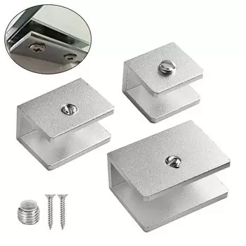 Зажим для стекла ChgImposs, серебристый, алюминиевый сплав