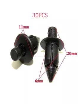 Зажим крепления подходит для Honda Yamaha Suzuki Kawasaki 10 шт. 30 шт. 50 шт. 100 шт. 6 мм 7 мм Пластиковые заклепки капота