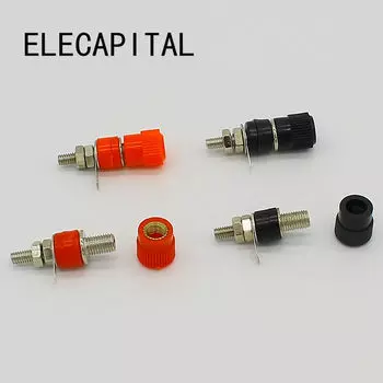Зажимные клеммы ELECAPITAL 4 мм, красный+черный