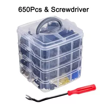 Зажимы для автозастежек, смешанные заклепки для кузова автомобиля, заклепки, бампер, дверная панель, фиксатор, комплект креплений, пластиковые заклепки, зажимы для автомобиля