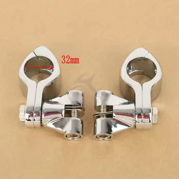Зажимы для ног мотоцикла 1,25 дюйма 1 1/4 дюйма 32 мм, комплект креплений для Harley, Honda, Kawasaki, Softail, Fat, Bob, Chrome