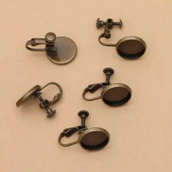 Зажимы для сережек с винтом 14x17 мм, 200 шт.