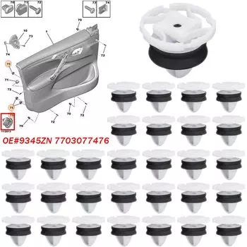 Зажимы для внутренней обшивки дверной карты для Renault Megane 2 3 Samsung Laguna Peugeot 208 308 508 Citroen DS4 DS5 7703077476 9345ZN
