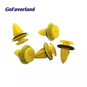 Зажимы Пластиковые для крепления автомобиля, желтые, 10 мм, DZM000070, для Land Rover Discovery 2004-2009, для Chevrolet, 10 шт.