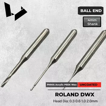 ZCB-15D-US ZCB-30D-US ZCB-50D-US ZCB-100D-US карбидный шариковый концевой инструмент, замена PMMA фрезерного бура для сухих фрез Roland DWX