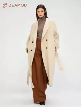 ZEAMOD осень/зима 2024 женское однотонное повседневное однотонное Женское пальто на бретельках